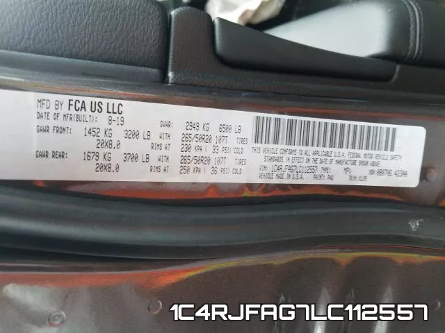 1C4RJFAG7LC112557 фото 2