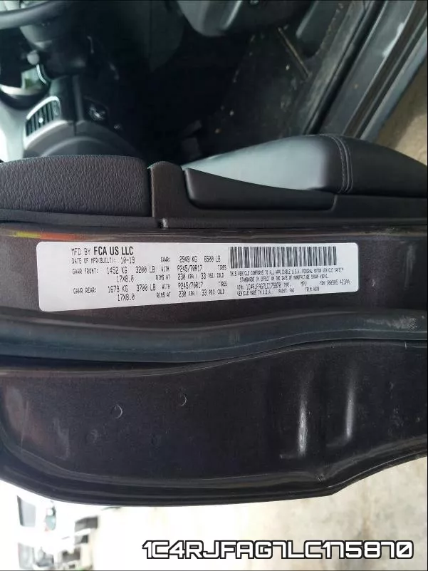 1C4RJFAG7LC175870 фото 2