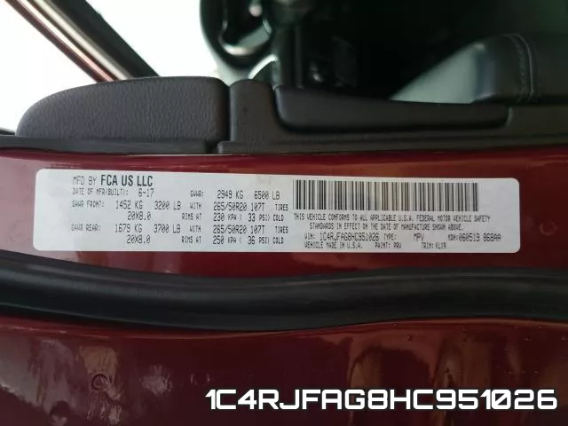 1C4RJFAG8HC951026 фото 2