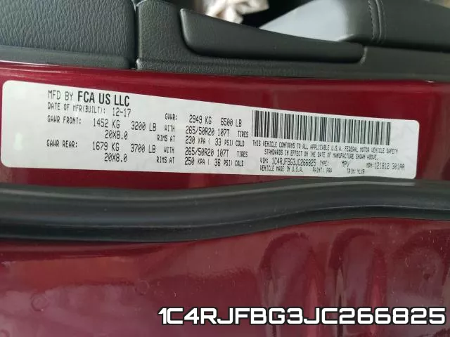 1C4RJFBG3JC266825 фото 2