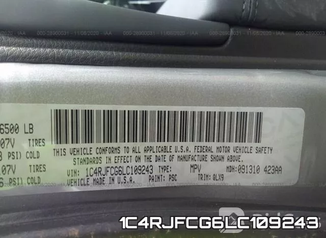 1C4RJFCG6LC109243 фото 10