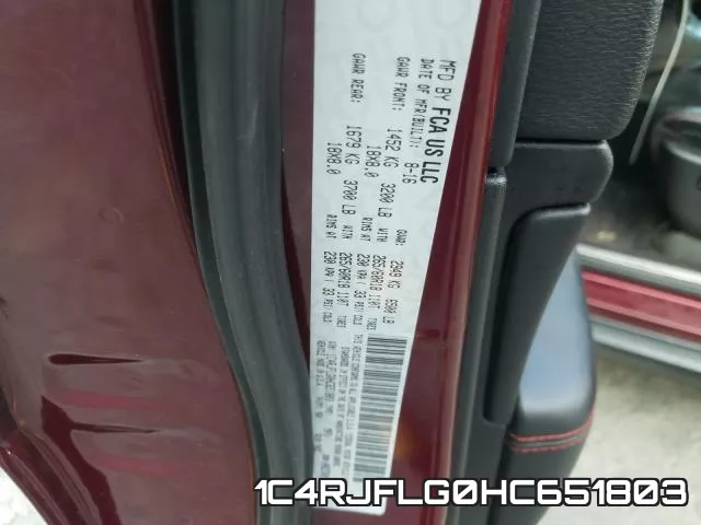 1C4RJFLG0HC651803 фото 2
