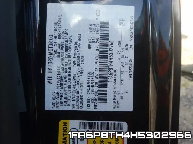 1FA6P8TH4H5302966 фото 2