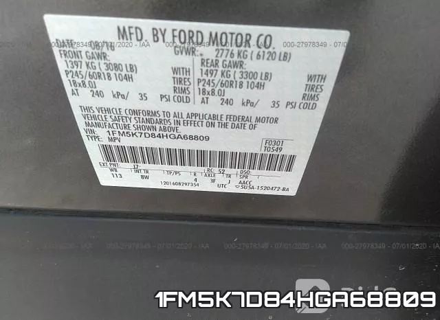 1FM5K7D84HGA68809 фото 10