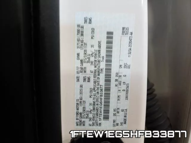 1FTEW1EG5HFB33877 фото 2
