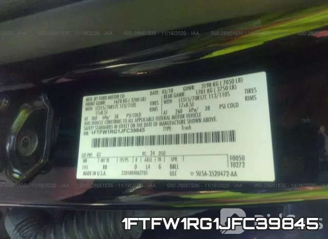 1FTFW1RG1JFC39845 фото 10