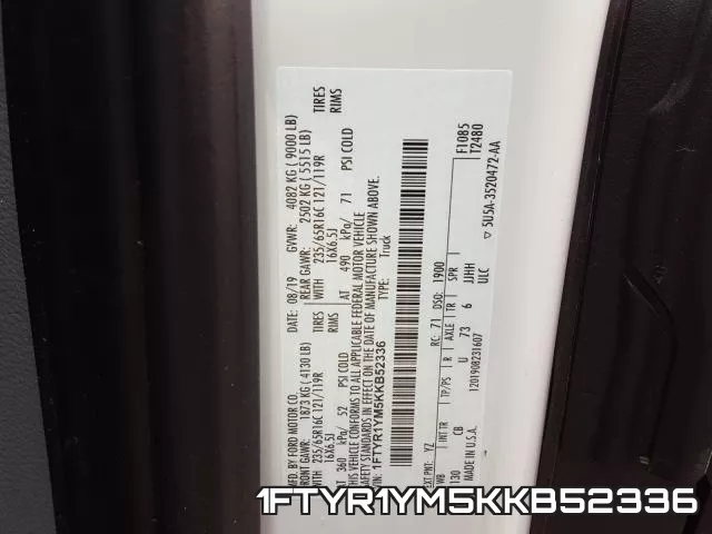 1FTYR1YM5KKB52336 фото 2