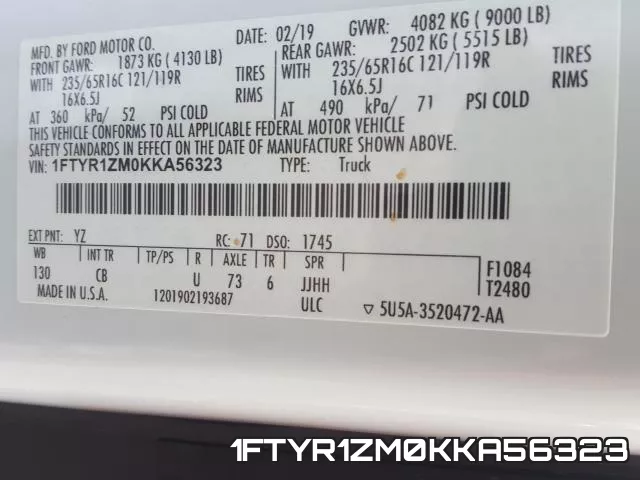 1FTYR1ZM0KKA56323 фото 2