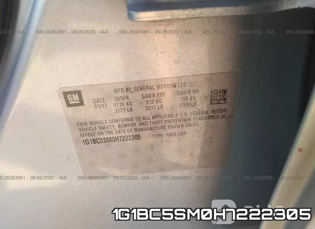 1G1BC5SM0H7222305 фото 10