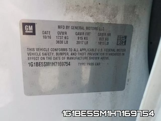 1G1BE5SM1H7169754 фото 2