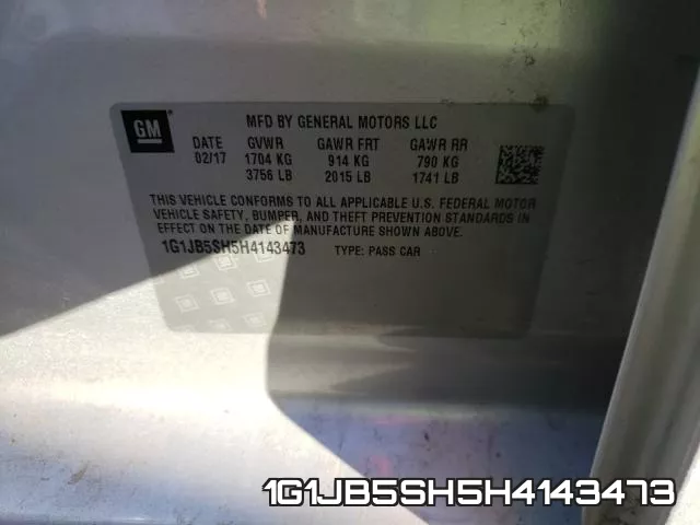 1G1JB5SH5H4143473 фото 2