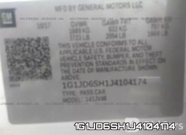 1G1JD6SH1J4104174 фото 10