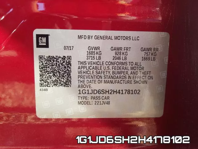 1G1JD6SH2H4178102 фото 2