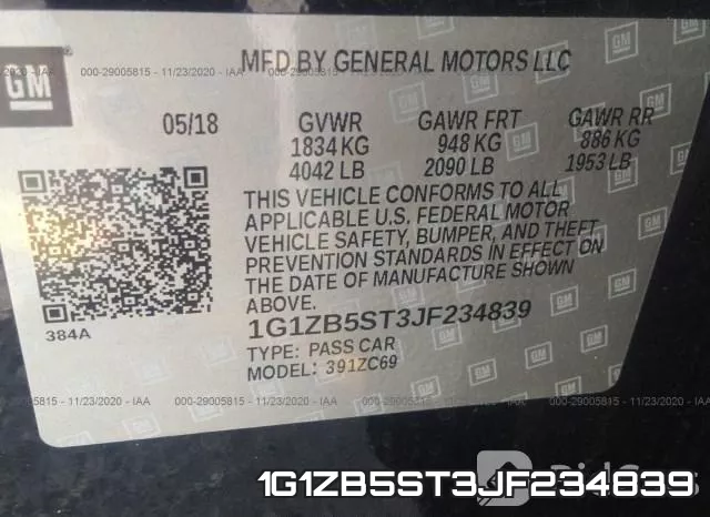 1G1ZB5ST3JF234839 фото 10