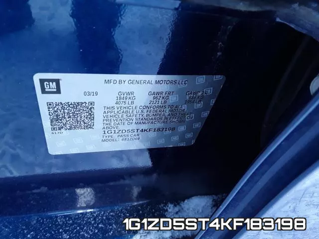 1G1ZD5ST4KF183198 фото 2
