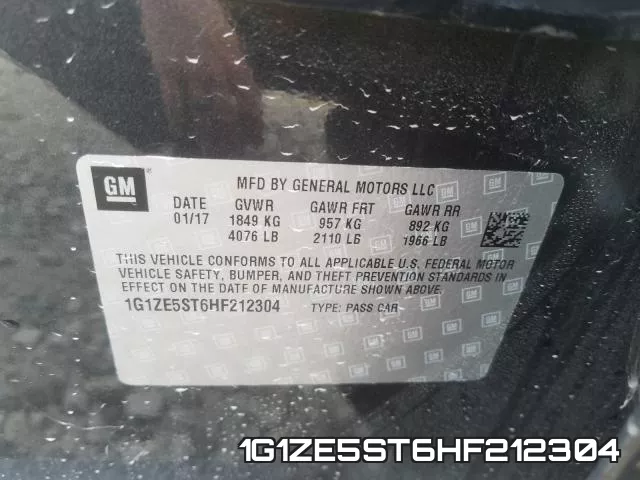 1G1ZE5ST6HF212304 фото 2