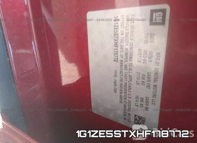 1G1ZE5STXHF178772 фото 7