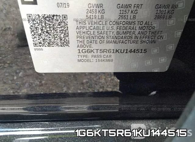 1G6KT5R61KU144515 фото 10
