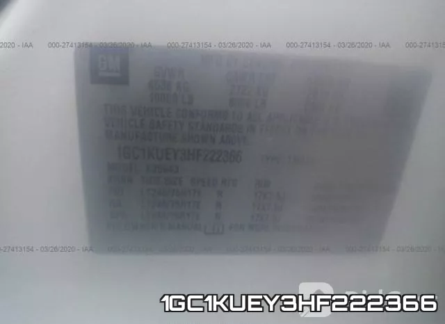 1GC1KUEY3HF222366 фото 10