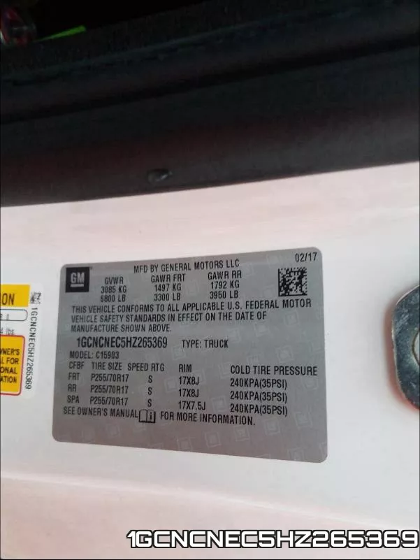 1GCNCNEC5HZ265369 фото 2