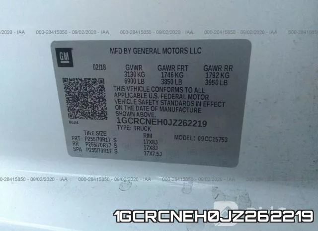 1GCRCNEH0JZ262219 фото 10
