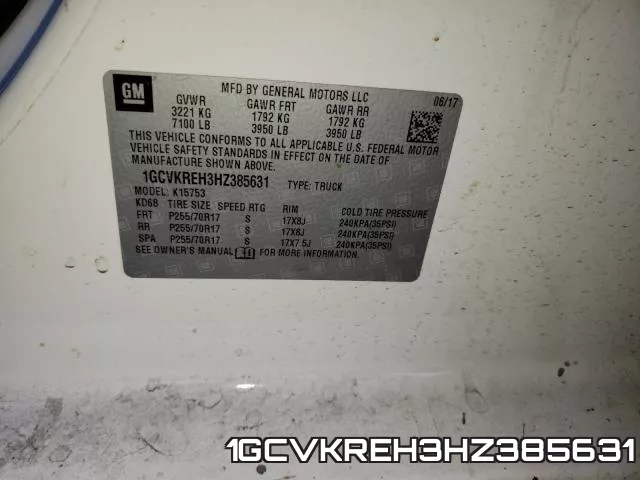 1GCVKREH3HZ385631 фото 2