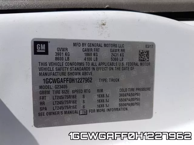 1GCWGAFF0H1227962 фото 2