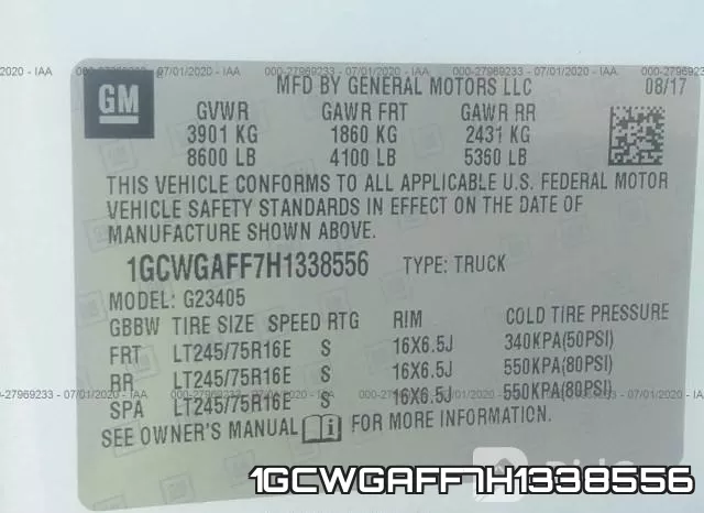 1GCWGAFF7H1338556 фото 10