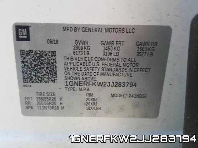 1GNERFKW2JJ283794 фото 2