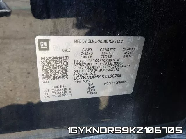 1GYKNDRS9KZ106705 фото 2