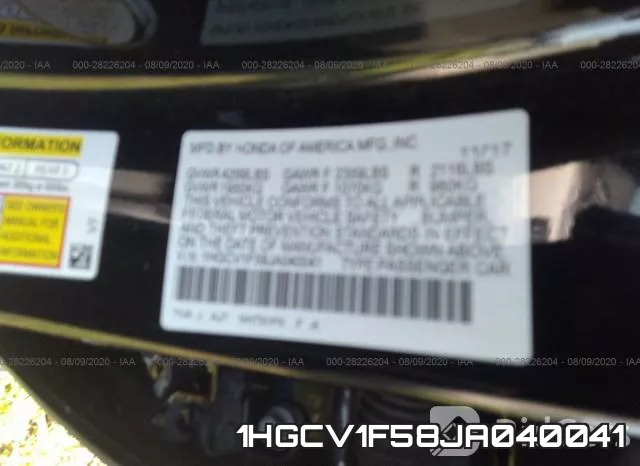 1HGCV1F58JA040041 фото 10