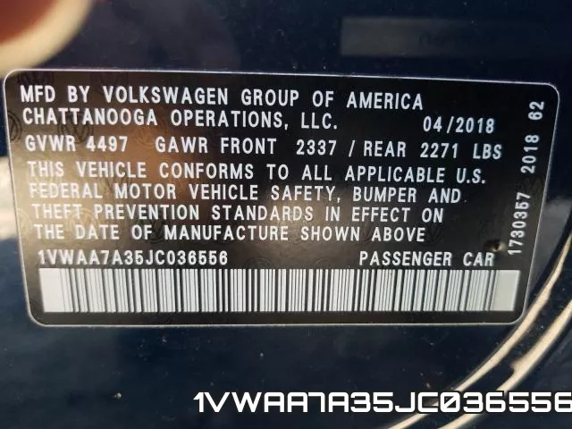 1VWAA7A35JC036556 фото 2
