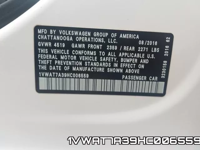 1VWAT7A39HC006559 фото 2