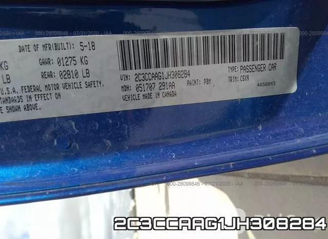 2C3CCAAG1JH308284 фото 10