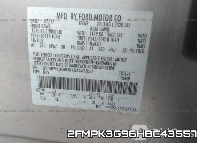 2FMPK3G96HBC43557 фото 10