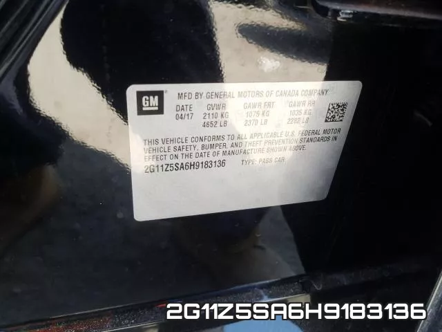 2G11Z5SA6H9183136 фото 2