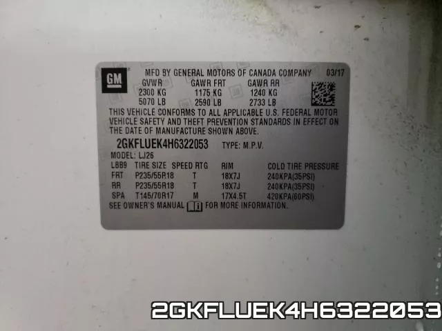 2GKFLUEK4H6322053 фото 2