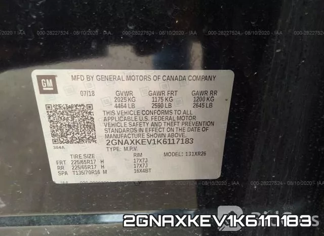 2GNAXKEV1K6117183 фото 10