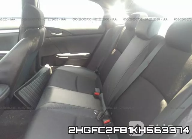 2HGFC2F81KH563374 фото 9