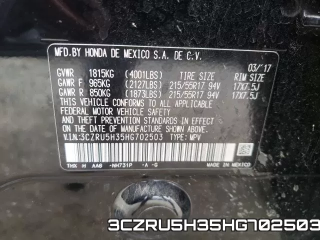 3CZRU5H35HG702503 фото 2