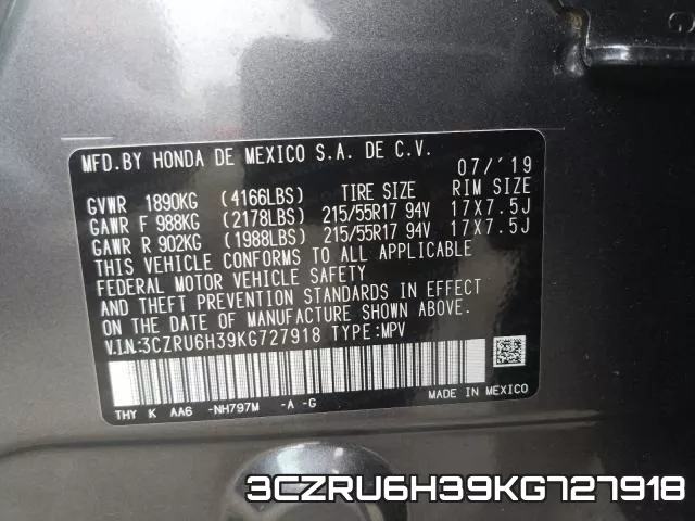 3CZRU6H39KG727918 фото 2