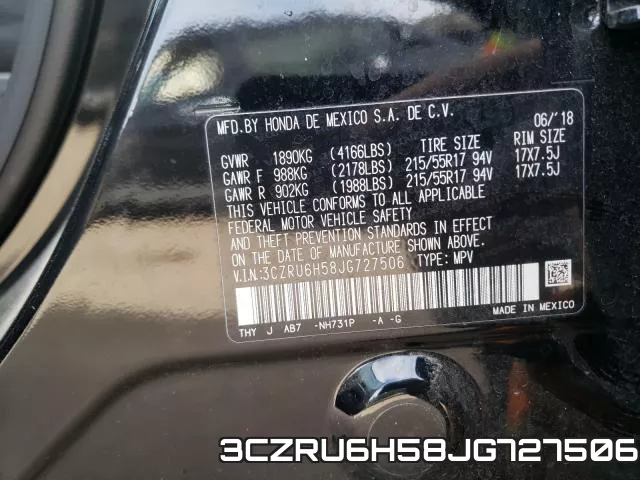 3CZRU6H58JG727506 фото 2