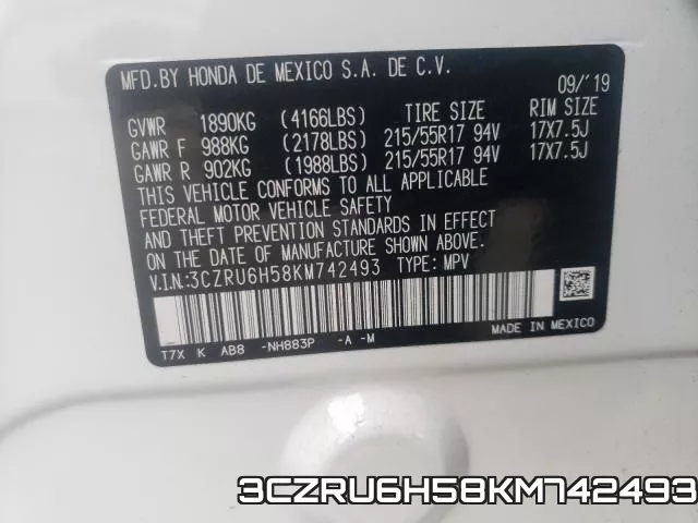 3CZRU6H58KM742493 фото 2