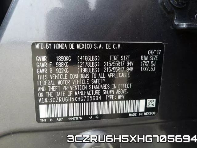 3CZRU6H5XHG705694 фото 2