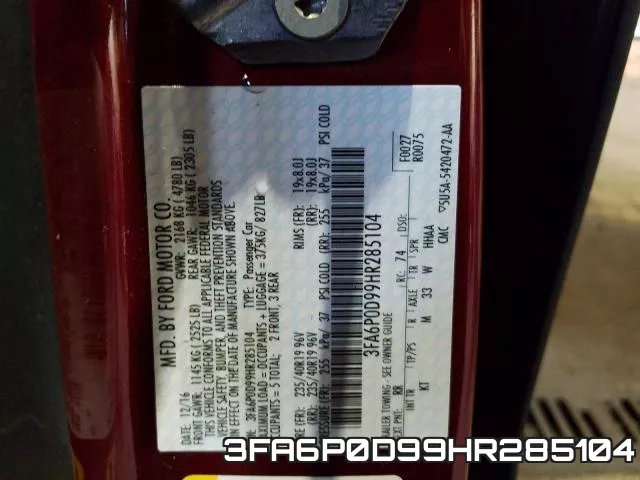 3FA6P0D99HR285104 фото 2
