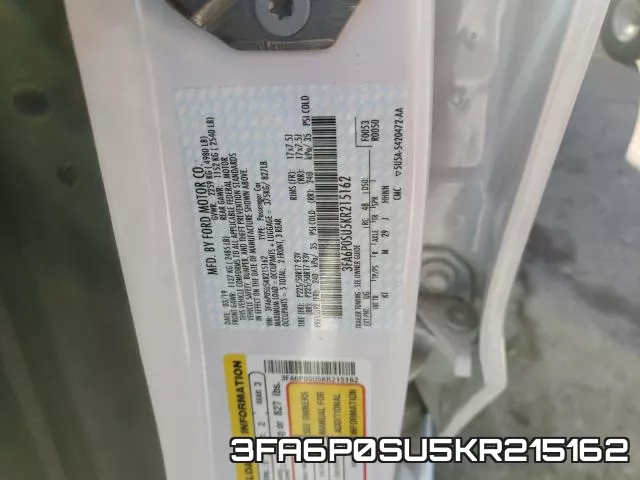 3FA6P0SU5KR215162 фото 2