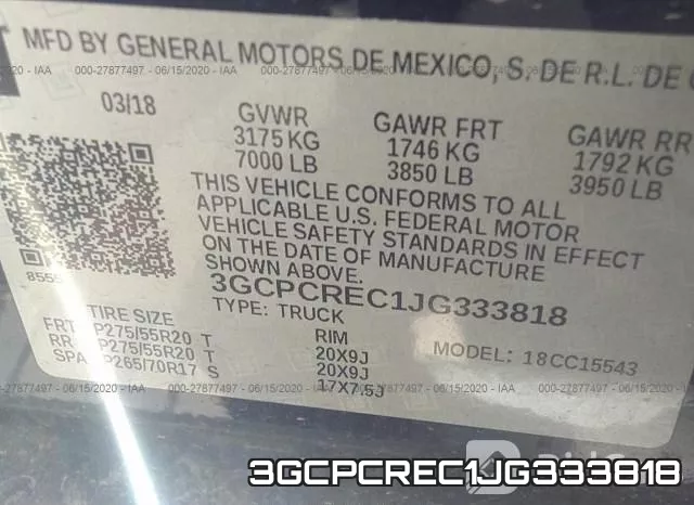 3GCPCREC1JG333818 фото 9