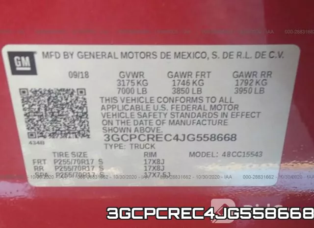 3GCPCREC4JG558668 фото 9