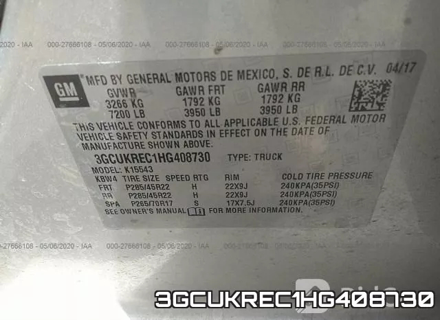 3GCUKREC1HG408730 фото 10