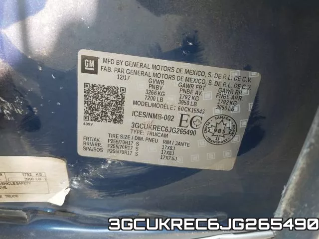 3GCUKREC6JG265490 фото 2